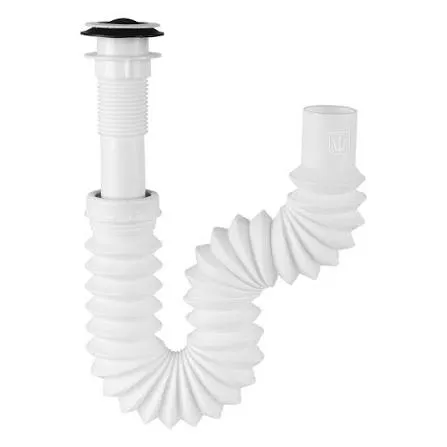 [CÉSPOLES] CÉSPOL FLEXIBLE DE PLÁSTICO, CON CONTRA PARA LAVABO